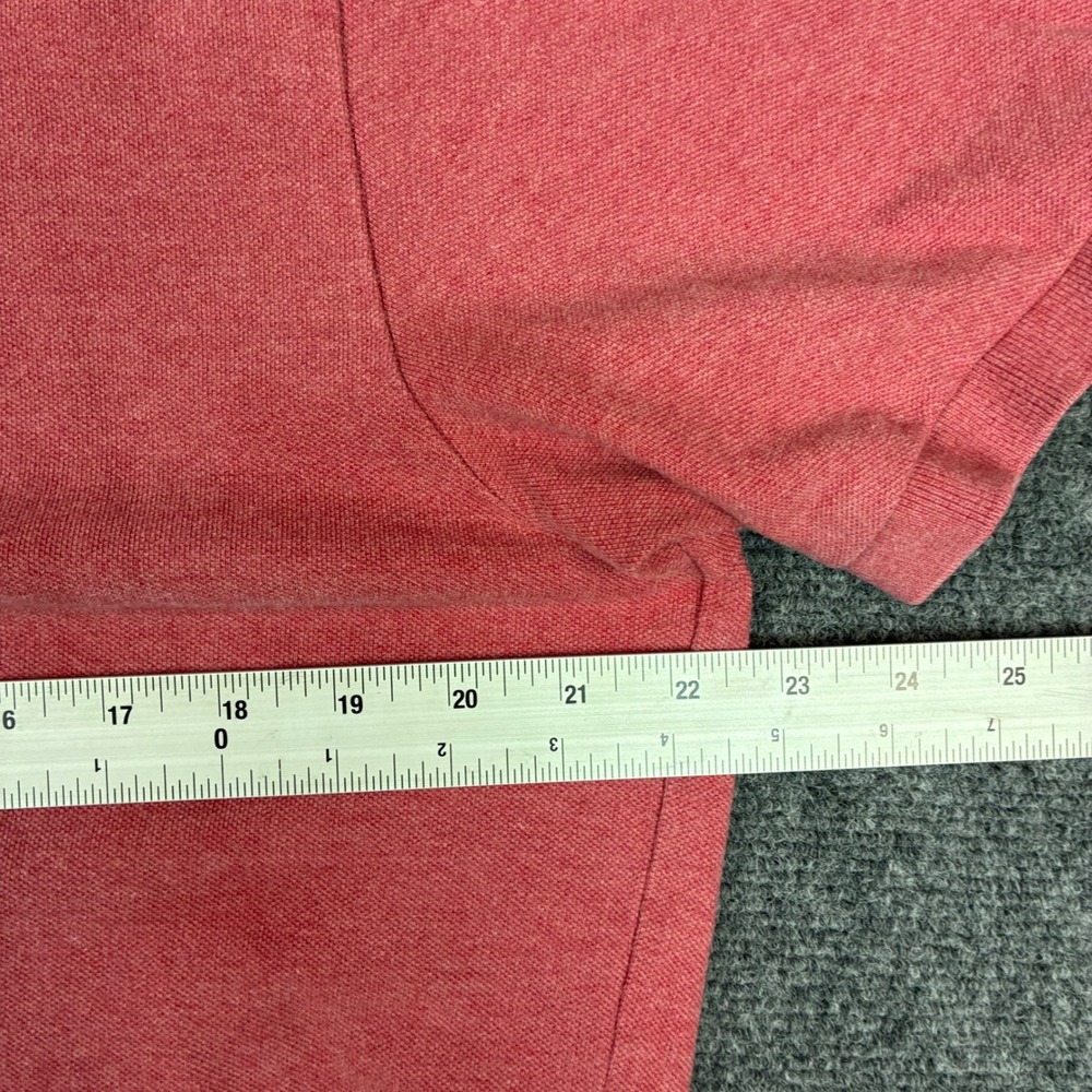 Polo Ralph Lauren Mens Size Large Red Heather Short Sleeve Pique Polo Shirt Pony - Picture 4 of 8